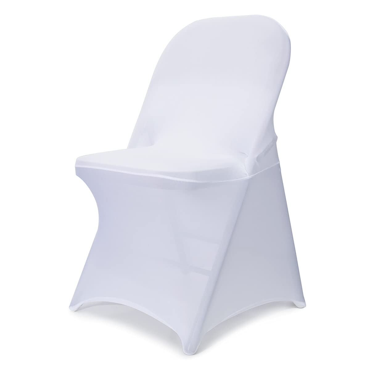Babenest Stretch Spandex Folding Chair Covers for Wedding, 10PCS White