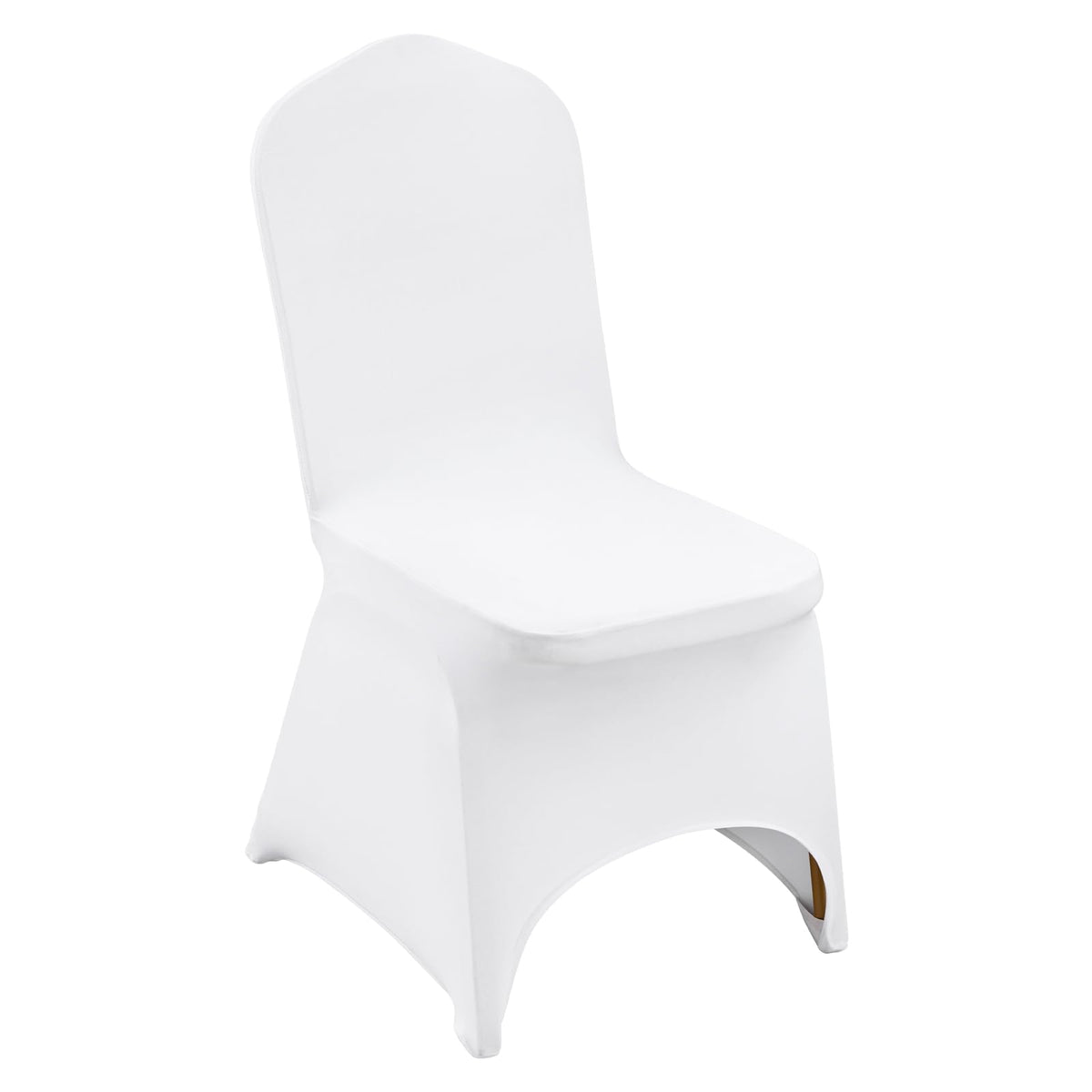 VEVOR 100 Pcs White Chair Covers Polyester Spandex Chair Cover Stretch Slipcovers for Wedding Party Dining Banquet Flat-Front Chair Covers
