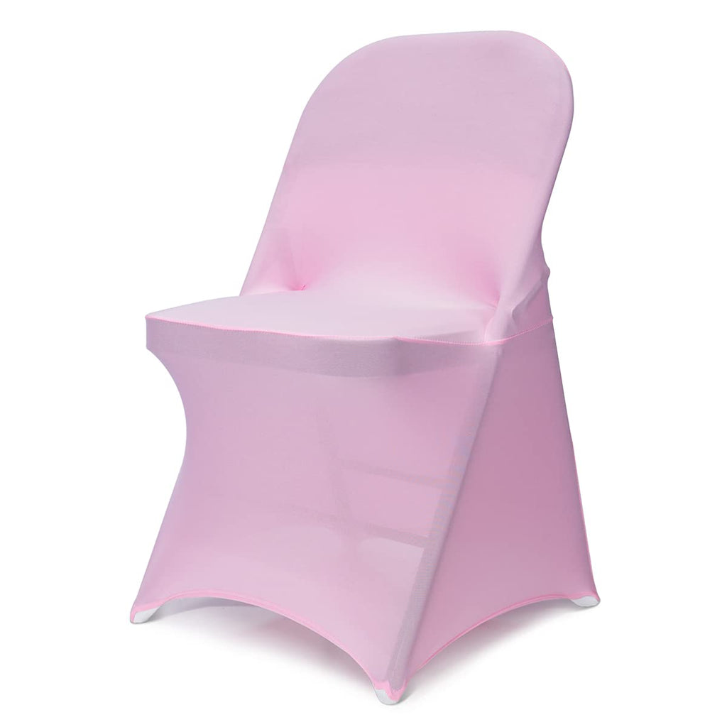 Babenest Stretch Spandex Folding Chair Covers for Wedding, 10PCS White