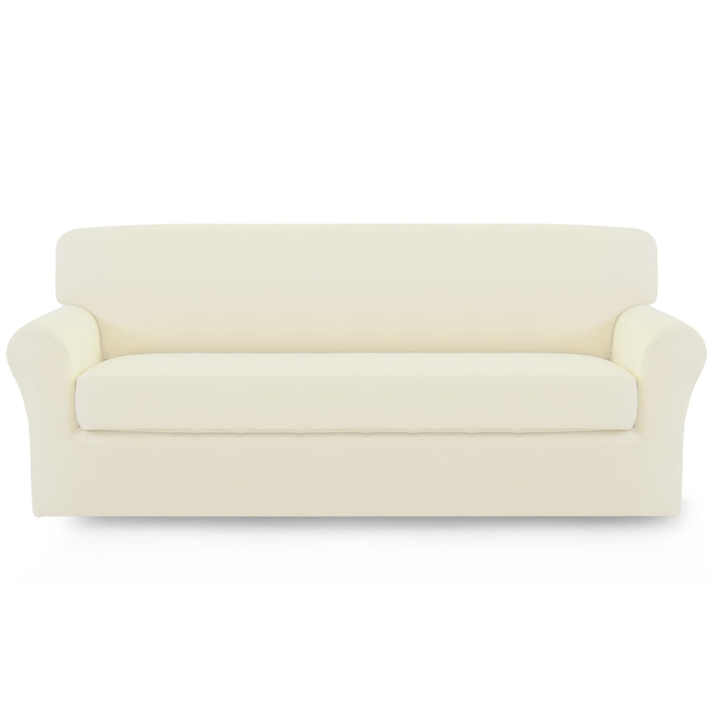 Easy-Going 2 Pieces Stretch Loveseat Couch Sofa Slipcover Washable