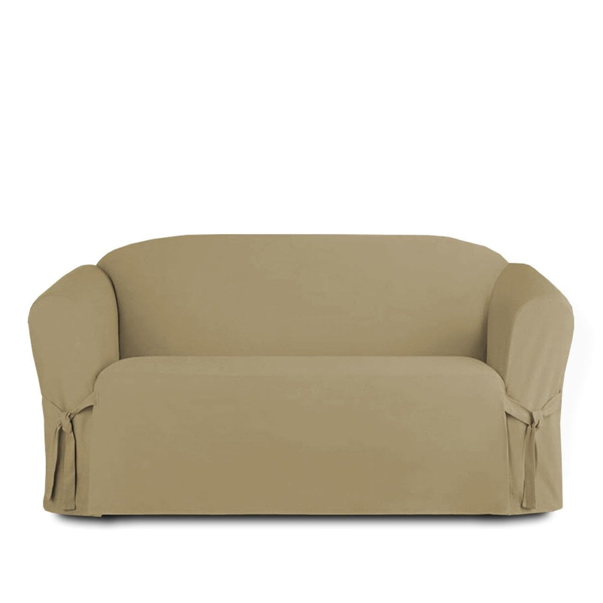 Linen Store Microsuede Slipcover Furniture Protector Cover, Perfect for Pets, Brown, Loveseat