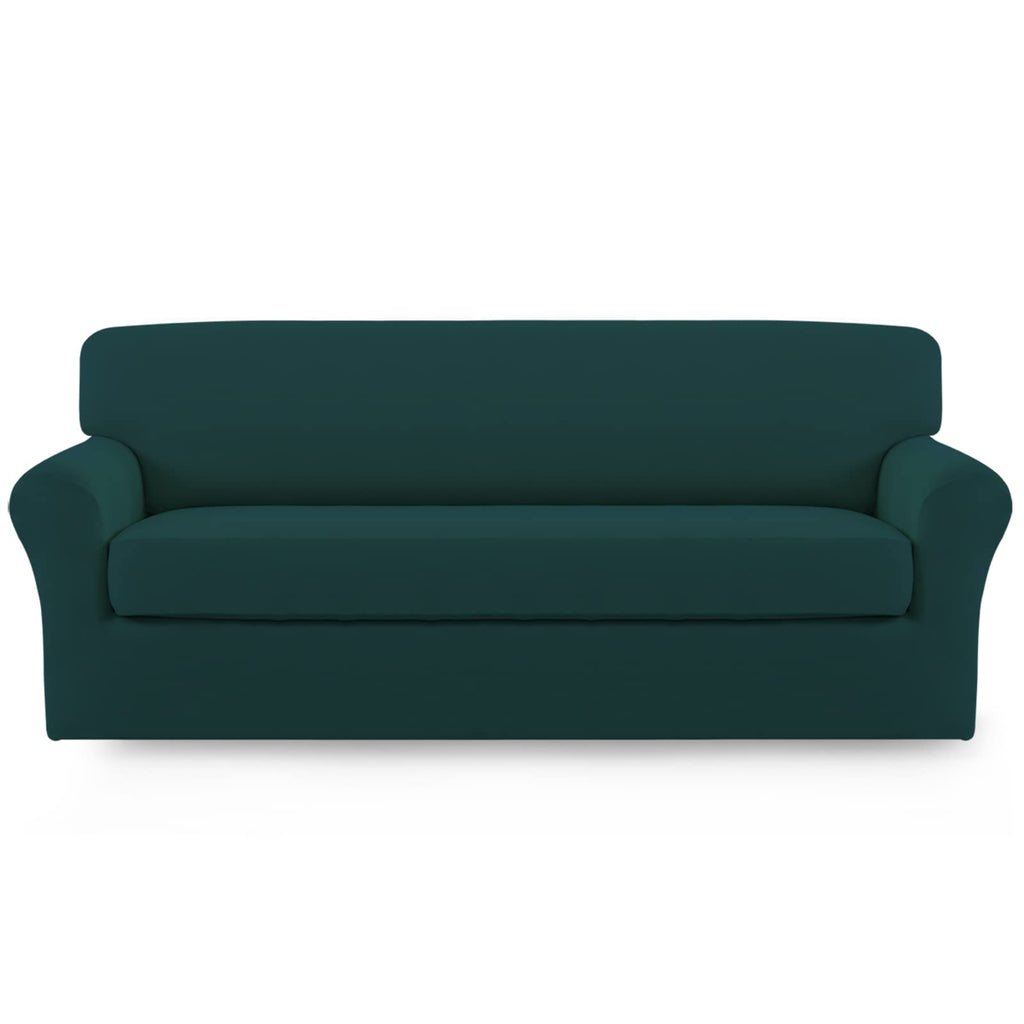 Easy-Going 2 Pieces Stretch Loveseat Couch Sofa Slipcover Washable