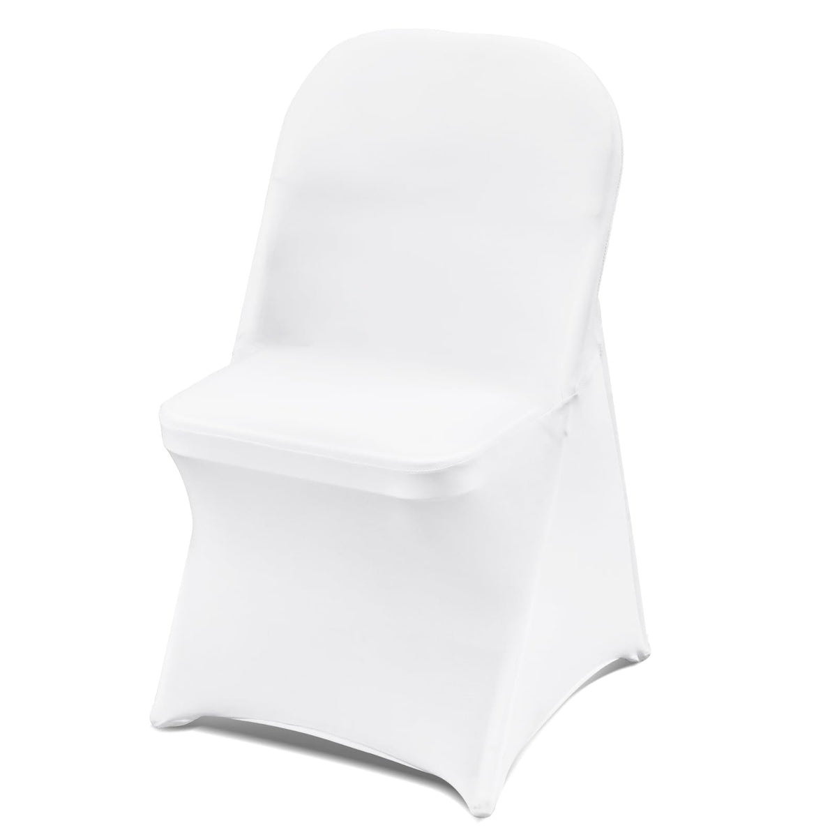 VEVOR 100 Pcs White Chair Covers Polyester Spandex Chair Cover Stretch Slipcovers for Wedding Party Dining Banquet Flat-Front Chair Covers