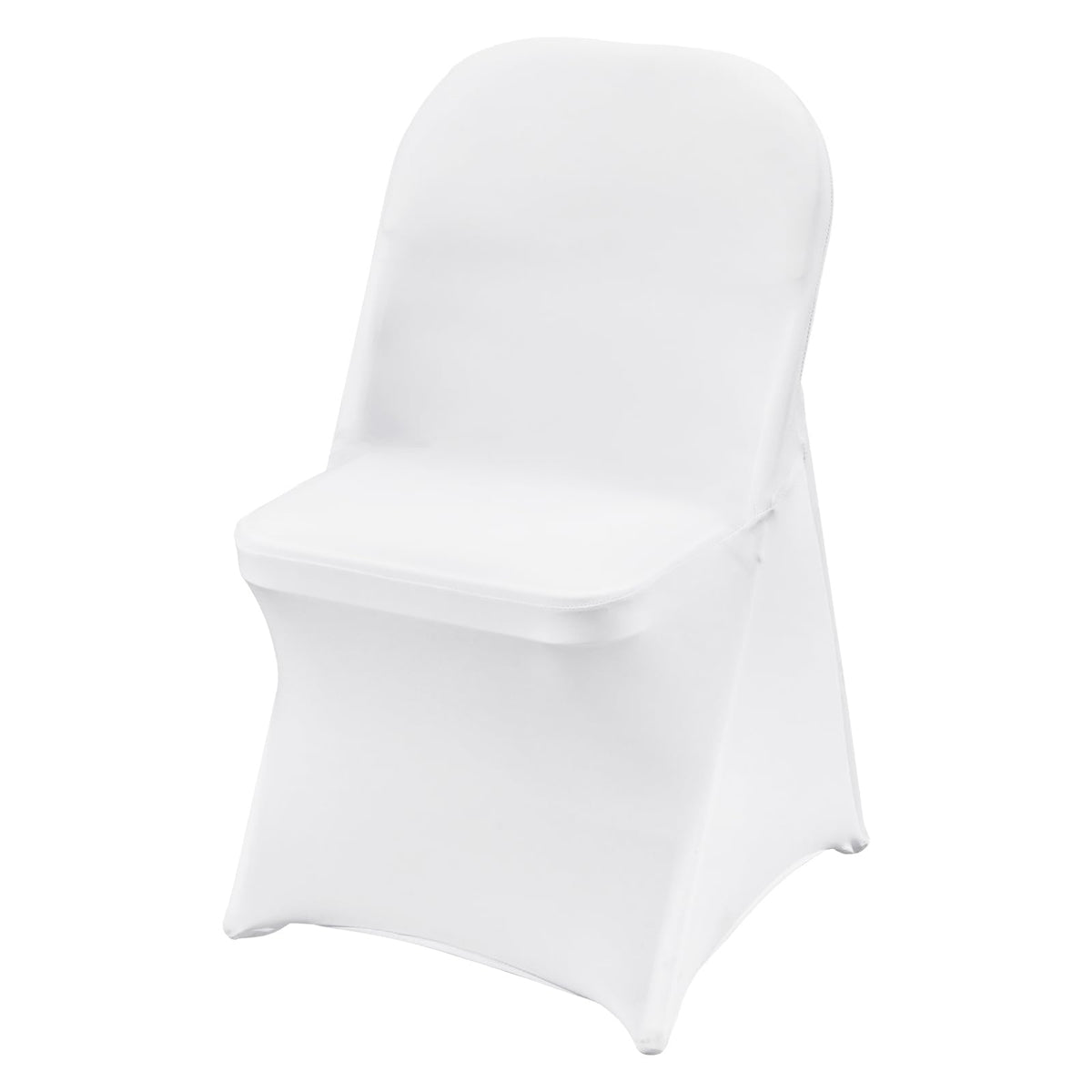 VEVOR 100 Pcs White Chair Covers Polyester Spandex Chair Cover Stretch Slipcovers for Wedding Party Dining Banquet Flat-Front Chair Covers