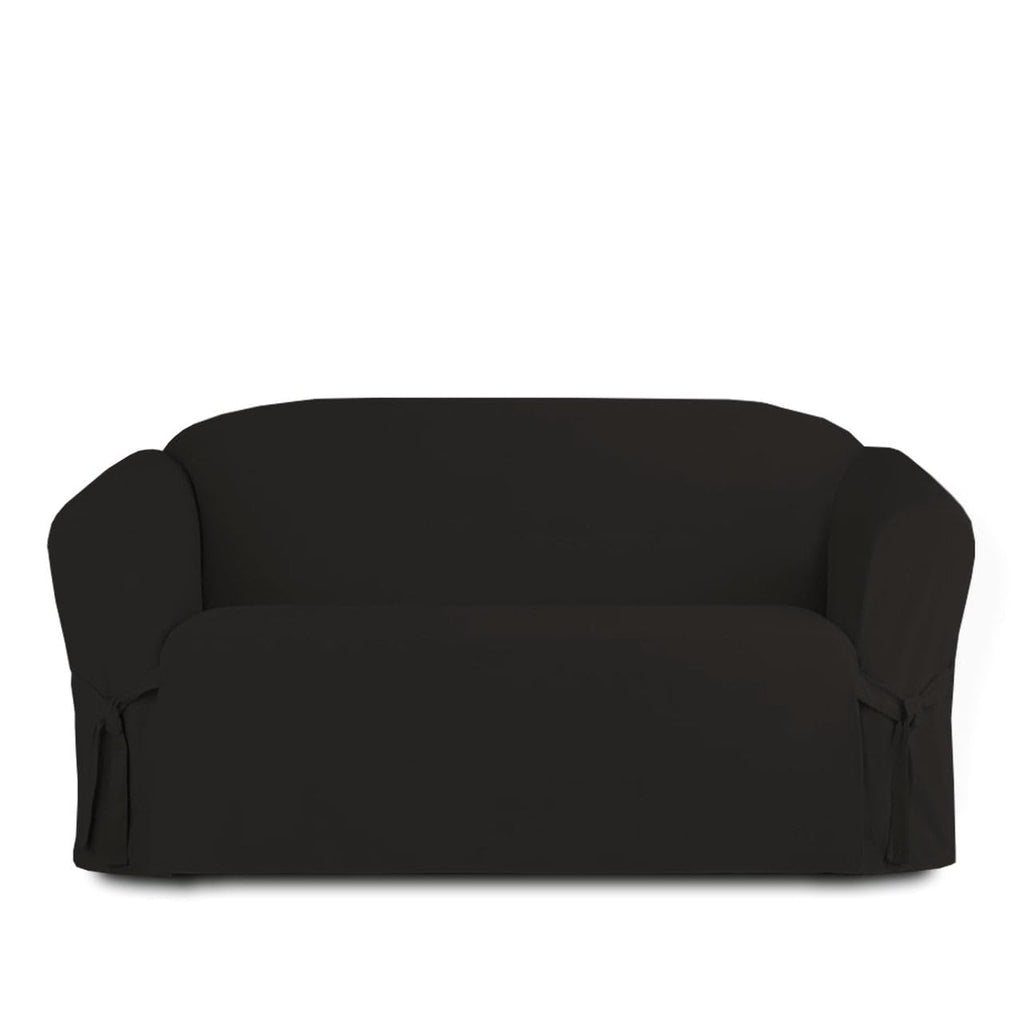 Linen Store Microsuede Slipcover Furniture Protector Cover, Perfect for Pets, Brown, Loveseat