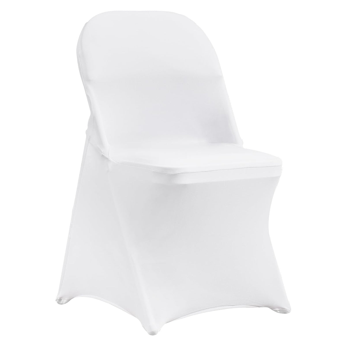 VEVOR 100 Pcs White Chair Covers Polyester Spandex Chair Cover Stretch Slipcovers for Wedding Party Dining Banquet Flat-Front Chair Covers