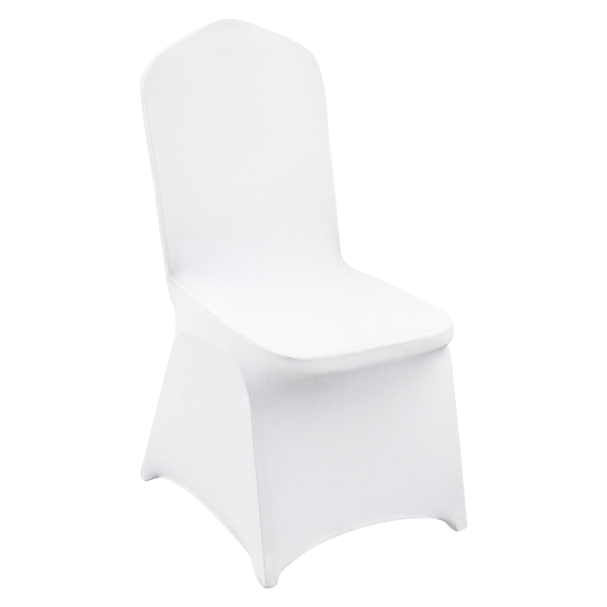 VEVOR 100 Pcs White Chair Covers Polyester Spandex Chair Cover Stretch Slipcovers for Wedding Party Dining Banquet Flat-Front Chair Covers