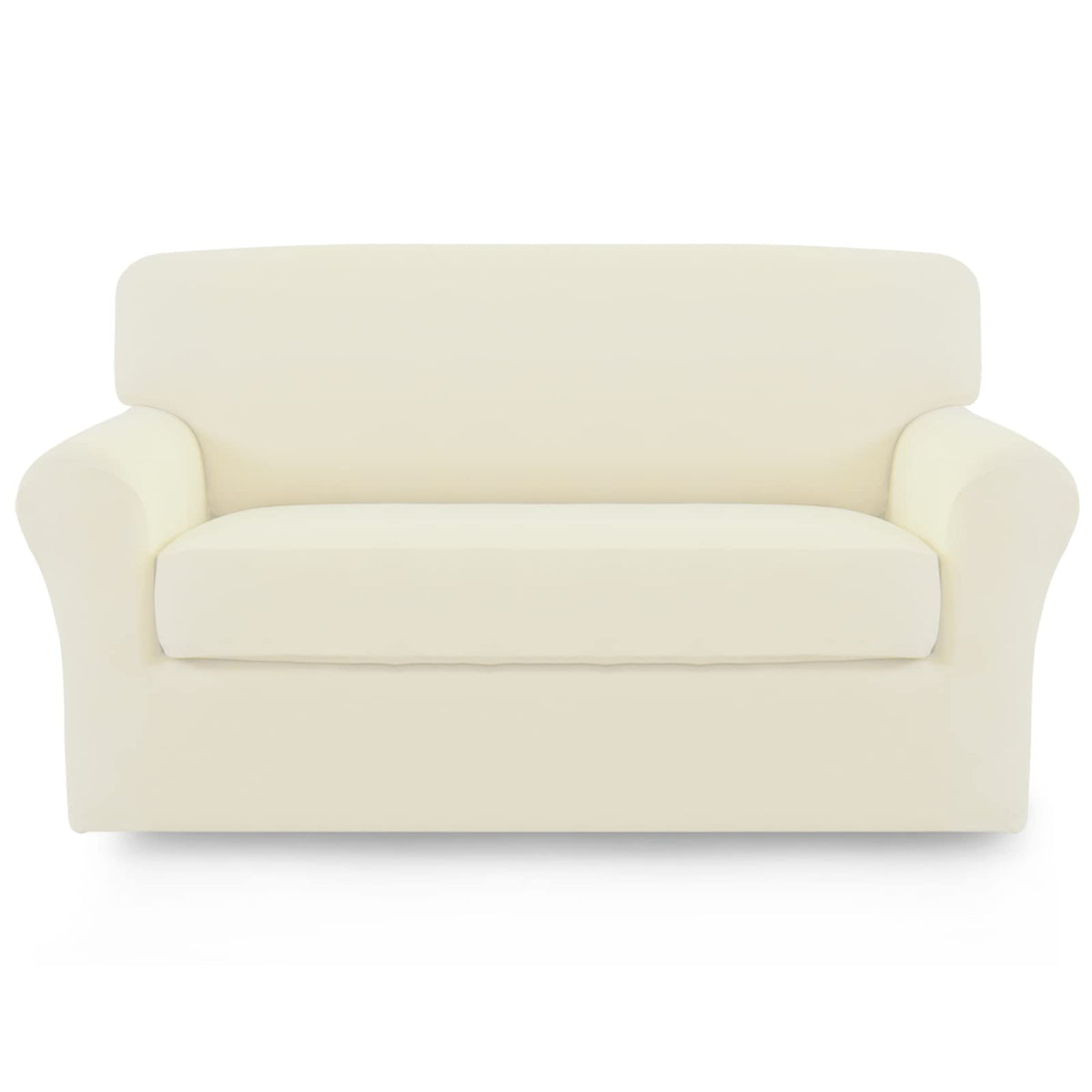 Easy-Going 2 Pieces Stretch Loveseat Couch Sofa Slipcover Washable
