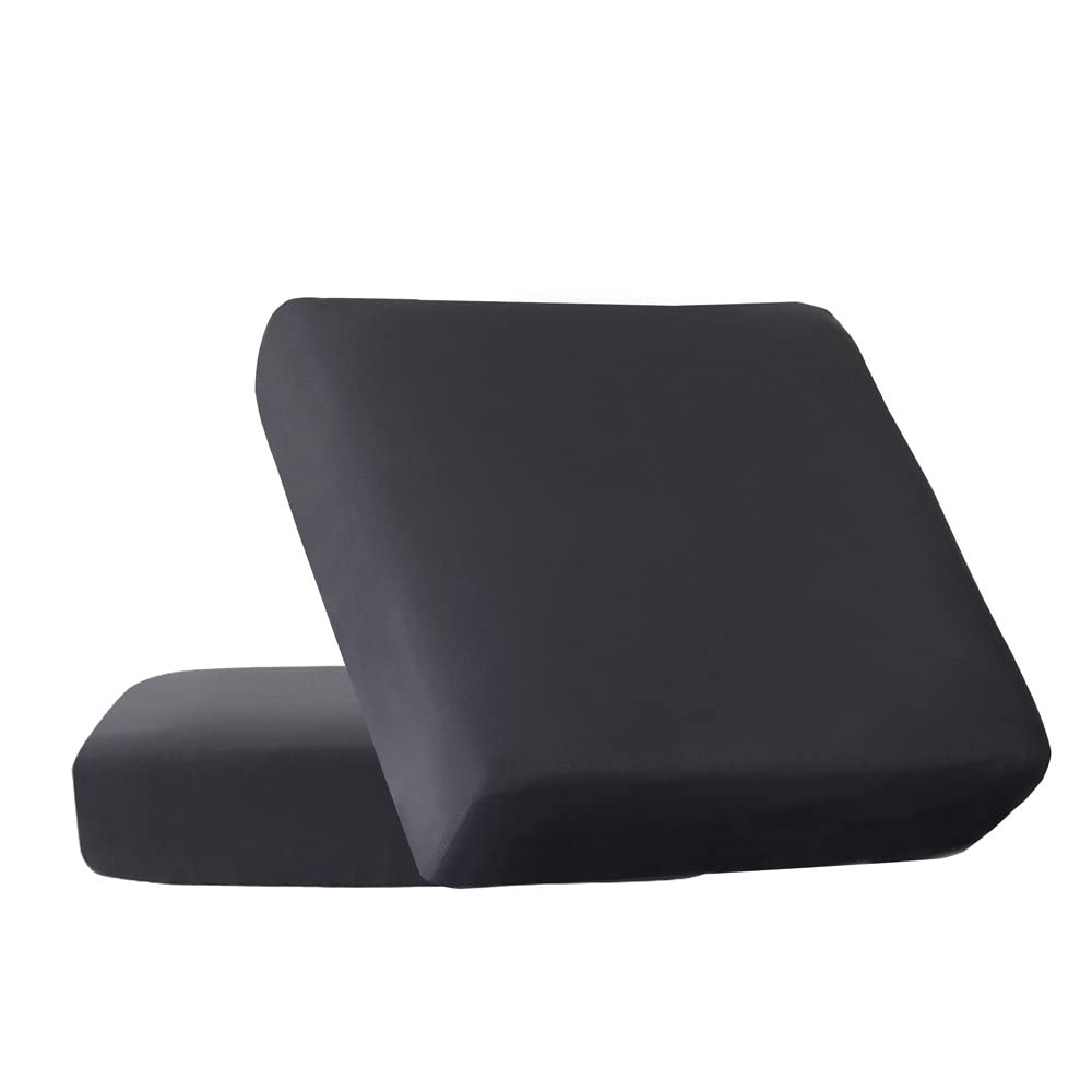 HOOBUY Waterproof Couch Cushion Cover 2Pieces Stretch Sofa Slipcovers Furniture Protector with Elastic Suitable for Loveseat,2 Seater Sofa (2, Grey)