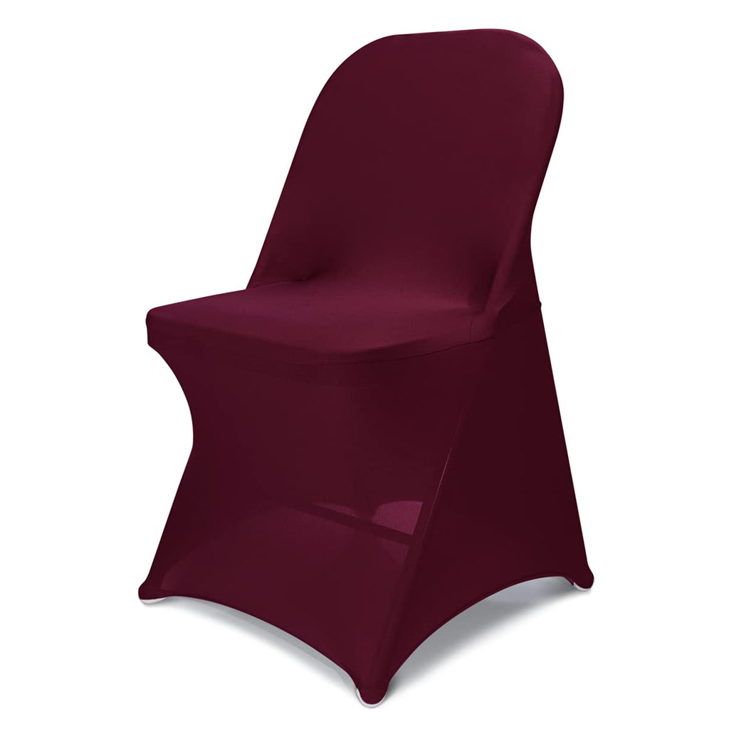 Babenest Stretch Spandex Folding Chair Covers for Wedding, 10PCS White