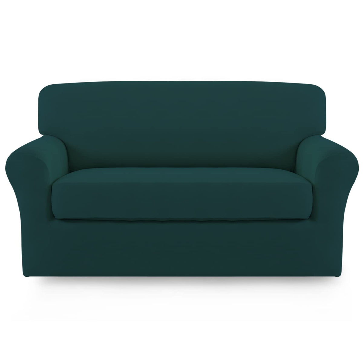 Easy-Going 2 Pieces Stretch Loveseat Couch Sofa Slipcover Washable