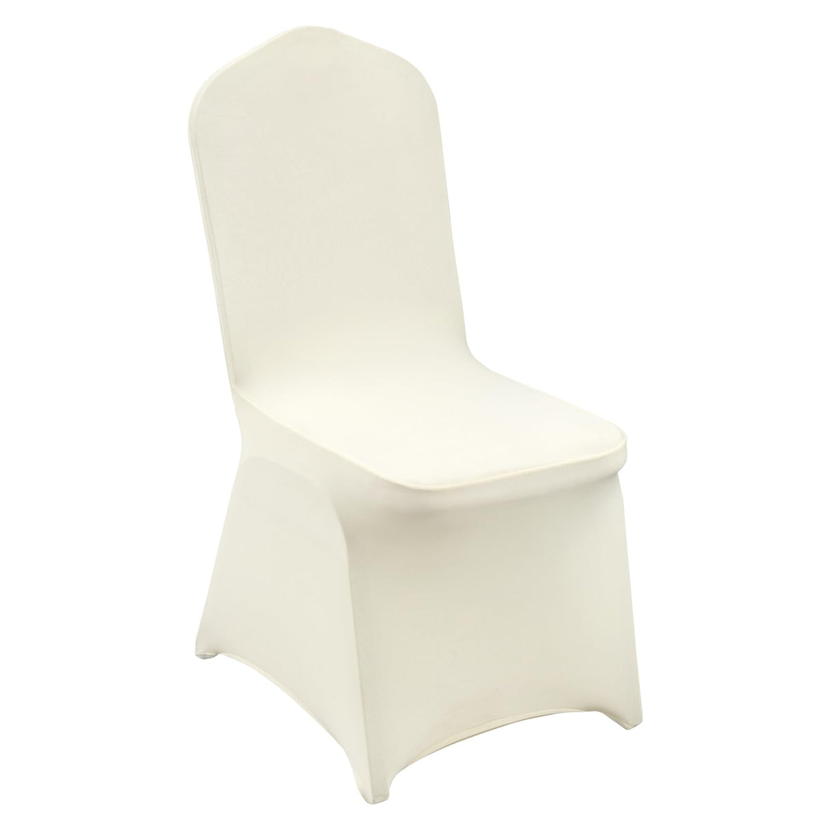 VEVOR 100 Pcs White Chair Covers Polyester Spandex Chair Cover Stretch Slipcovers for Wedding Party Dining Banquet Flat-Front Chair Covers