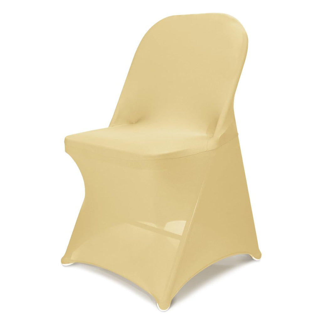 Babenest Stretch Spandex Folding Chair Covers for Wedding, 10PCS White