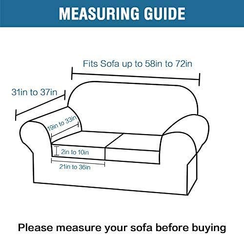 H.VERSAILTEX 4 Pieces Velvet Plush Sofa Slipcover Bundle 3 Pieces Velvet Plush Loveseat Cover, Taupe