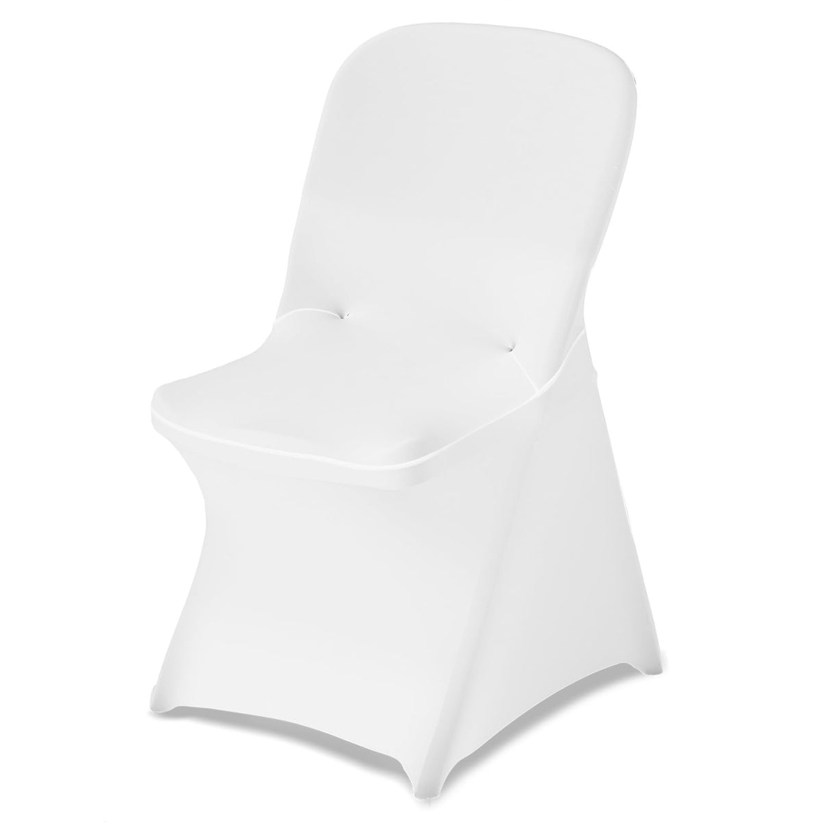 VEVOR 100 Pcs White Chair Covers Polyester Spandex Chair Cover Stretch Slipcovers for Wedding Party Dining Banquet Flat-Front Chair Covers