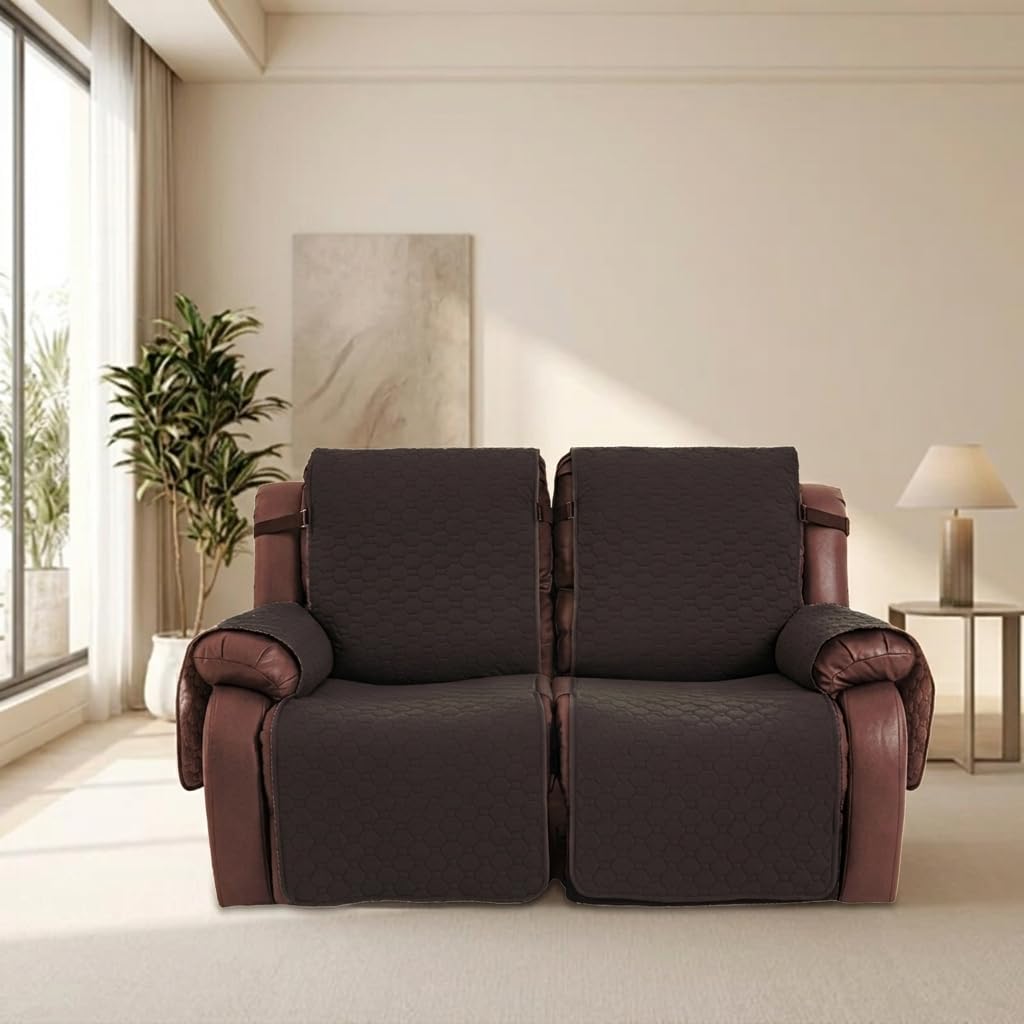 2 Seater Loveseat Recliner Covers, Chocolate