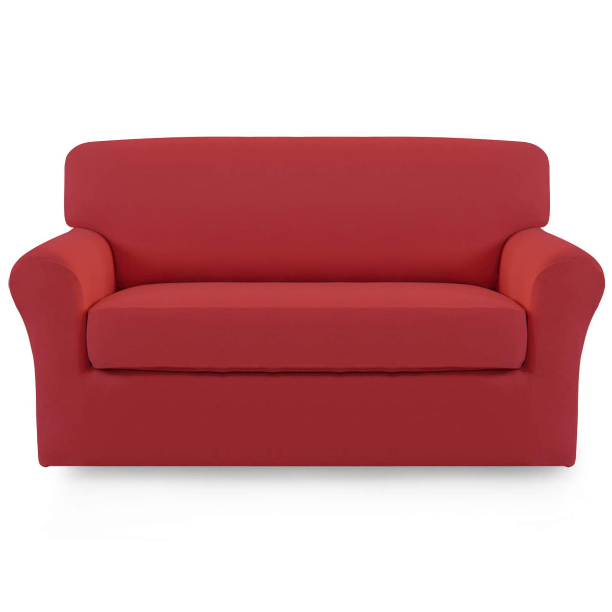 Easy-Going 2 Pieces Stretch Loveseat Couch Sofa Slipcover Washable