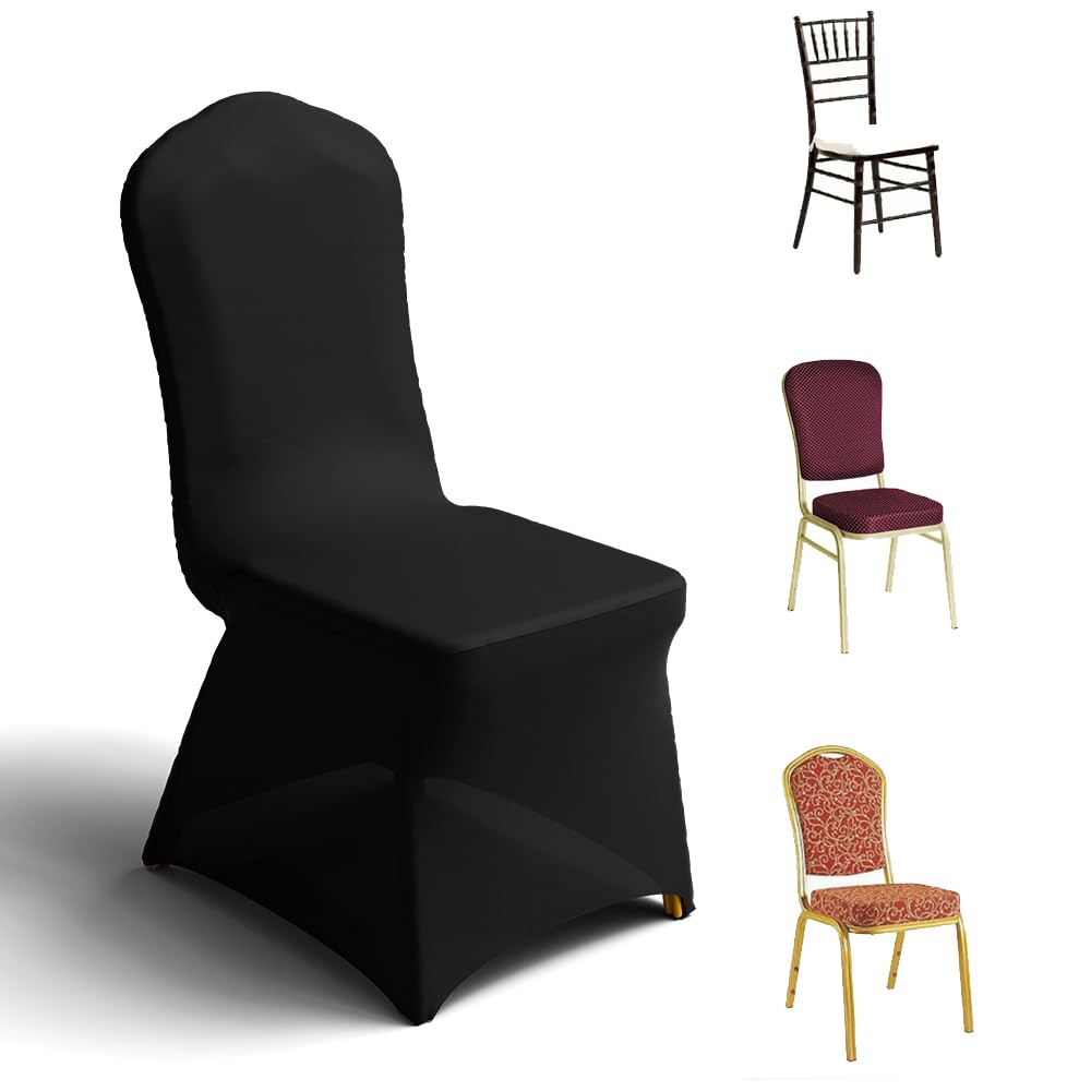 Trlyc White Spandex Chair Covers 100 Pcs for Wedding Party