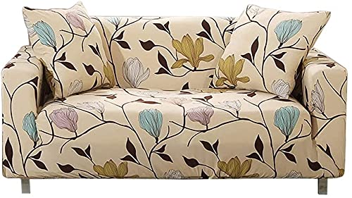 HOOBUY Printed Sofa Cover Stretch Couch Covers Patterned Loveseat Slipcovers for 2 Seater Cushion Couch Love Seat Set (BXMY, 2 Seater/Loveseat)