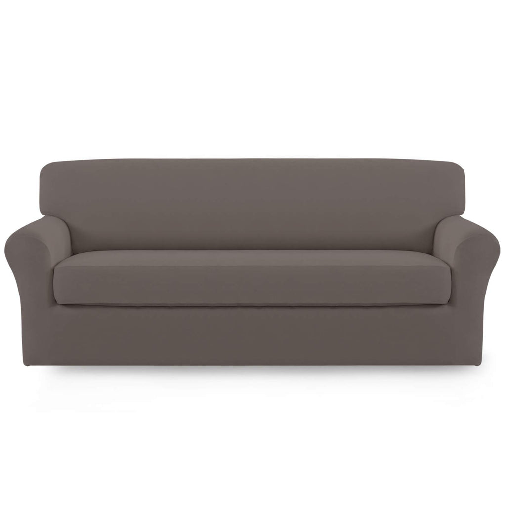Easy-Going 2 Pieces Stretch Loveseat Couch Sofa Slipcover Washable