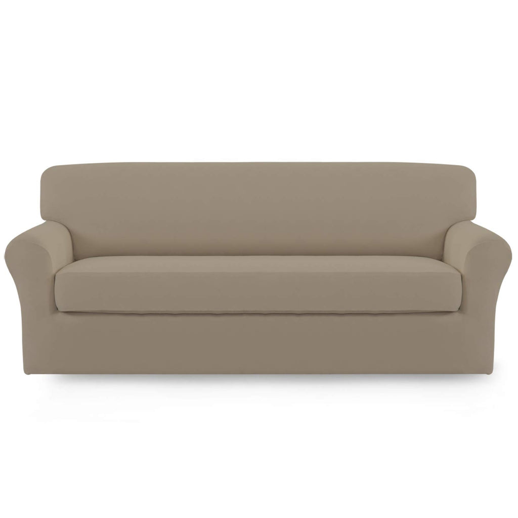 Easy-Going 2 Pieces Stretch Loveseat Couch Sofa Slipcover Washable