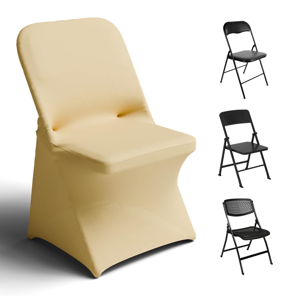 Trlyc White Spandex Chair Covers 100 Pcs for Wedding Party