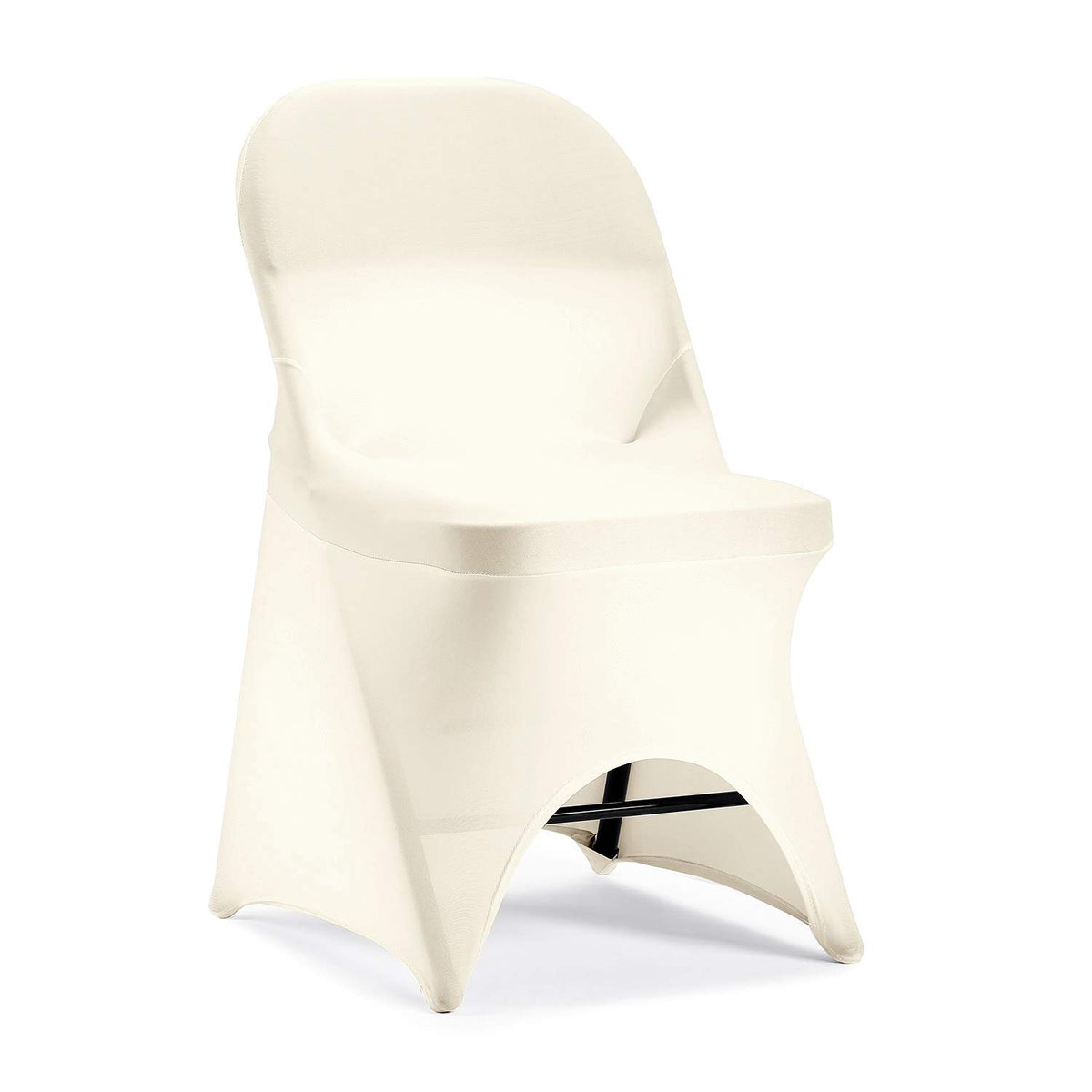 Peomeise Stretch Spandex Folding Chair Cover for Wedding Party Dining Banquet Event (White,12pcs)