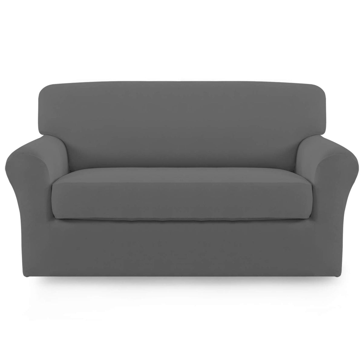Easy-Going 2 Pieces Stretch Loveseat Couch Sofa Slipcover Washable