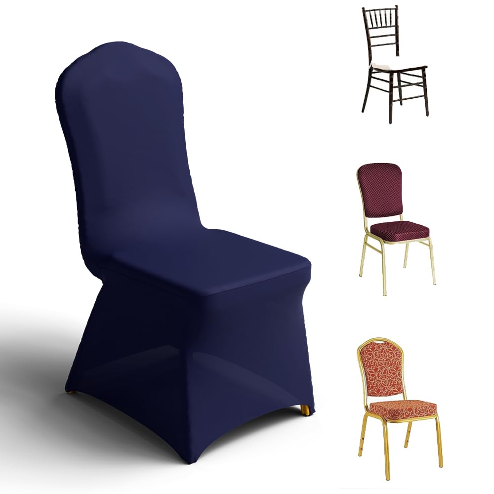 Trlyc White Spandex Chair Covers 100 Pcs for Wedding Party