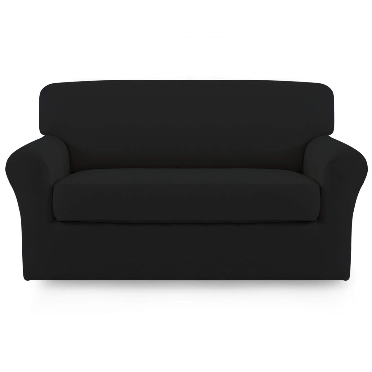 Easy-Going 2 Pieces Stretch Loveseat Couch Sofa Slipcover Washable