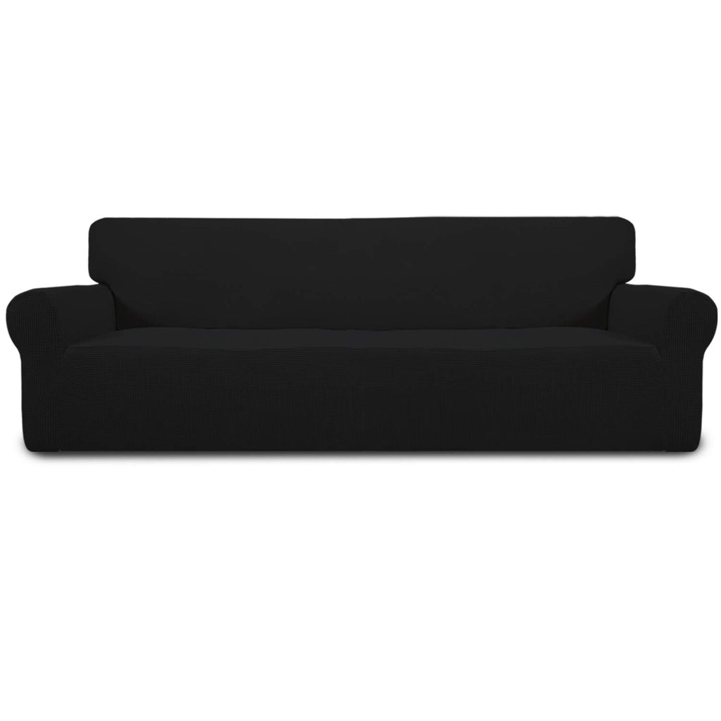 Easy-Going Stretch Loveseat Couch Covers Washable Cream