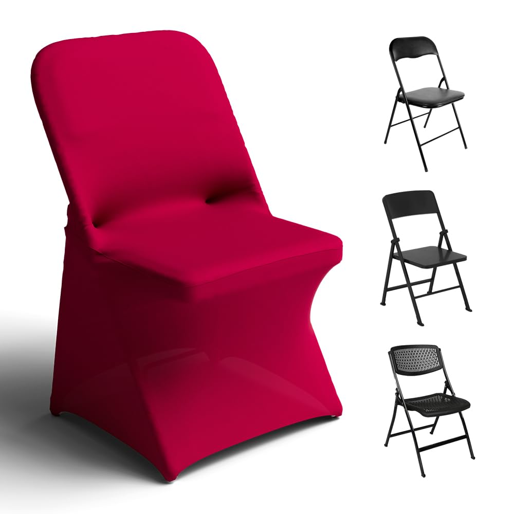 Trlyc White Spandex Chair Covers 100 Pcs for Wedding Party