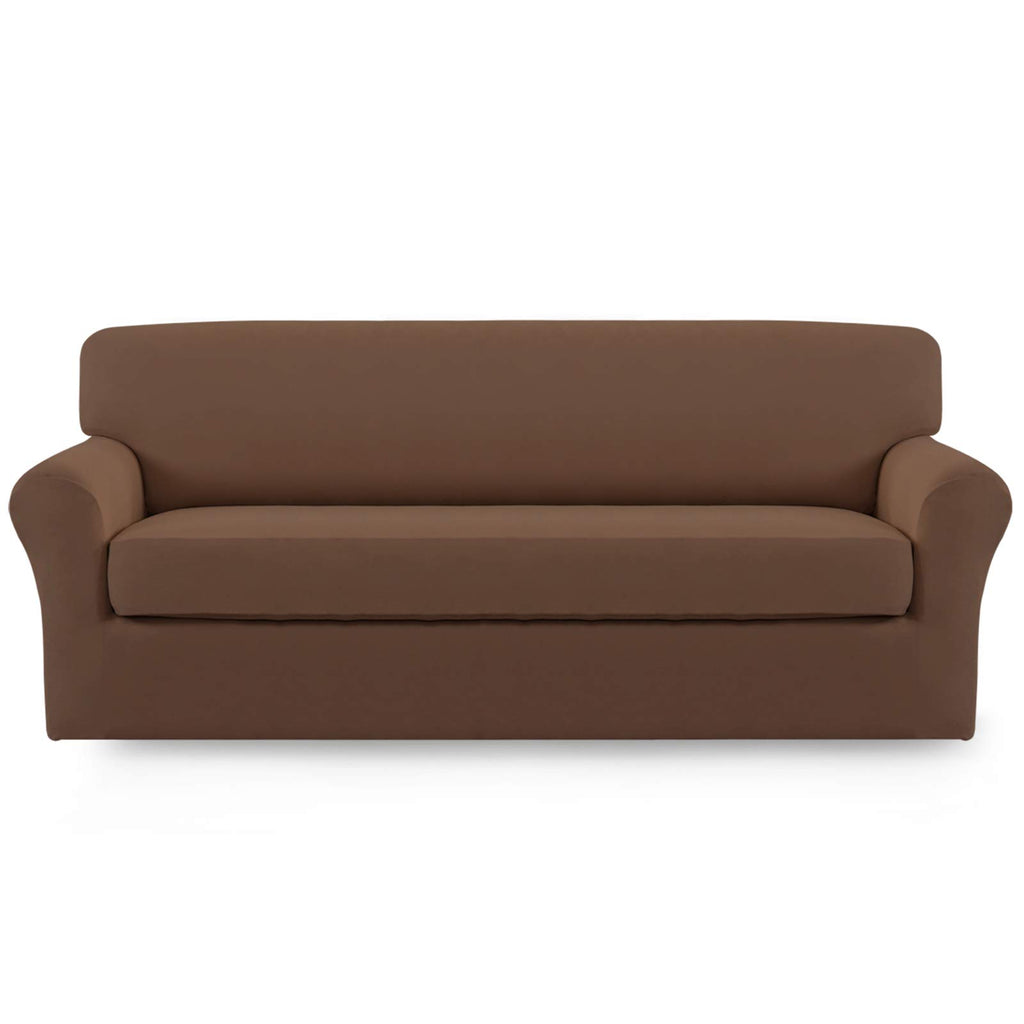 Easy-Going 2 Pieces Stretch Loveseat Couch Sofa Slipcover Washable
