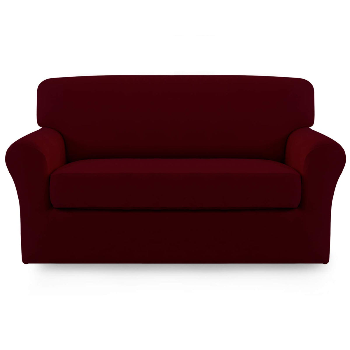 Easy-Going 2 Pieces Stretch Loveseat Couch Sofa Slipcover Washable