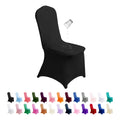 SuperO Waterproof Spandex Chair Cover 25PCS, Stretch Dining Chair Covers, Polyester Outdoor Chair Covers, Protector Stretch Chair Cover for Party Universal, Banquet, Wedding Event, Hotel(White)