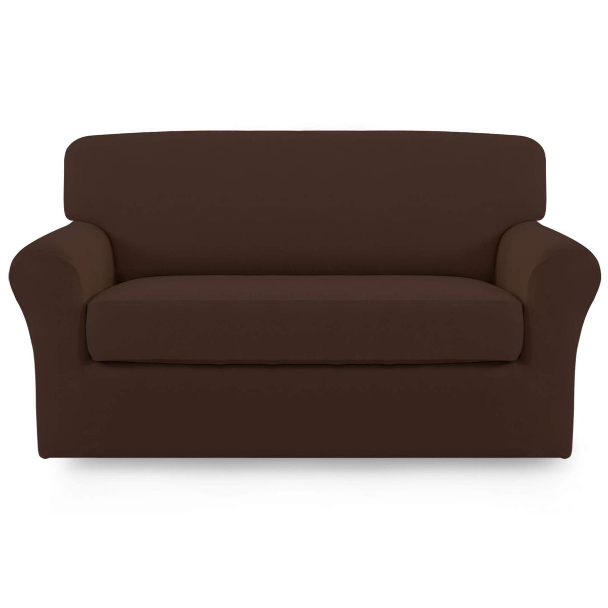 Easy-Going 2 Pieces Stretch Loveseat Couch Sofa Slipcover Washable