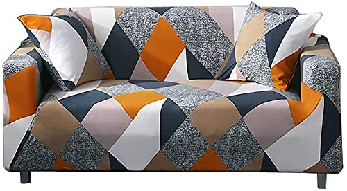 HOOBUY Printed Sofa Cover Stretch Couch Covers Patterned Loveseat Slipcovers for 2 Seater Cushion Couch Love Seat Set (BXMY, 2 Seater/Loveseat)