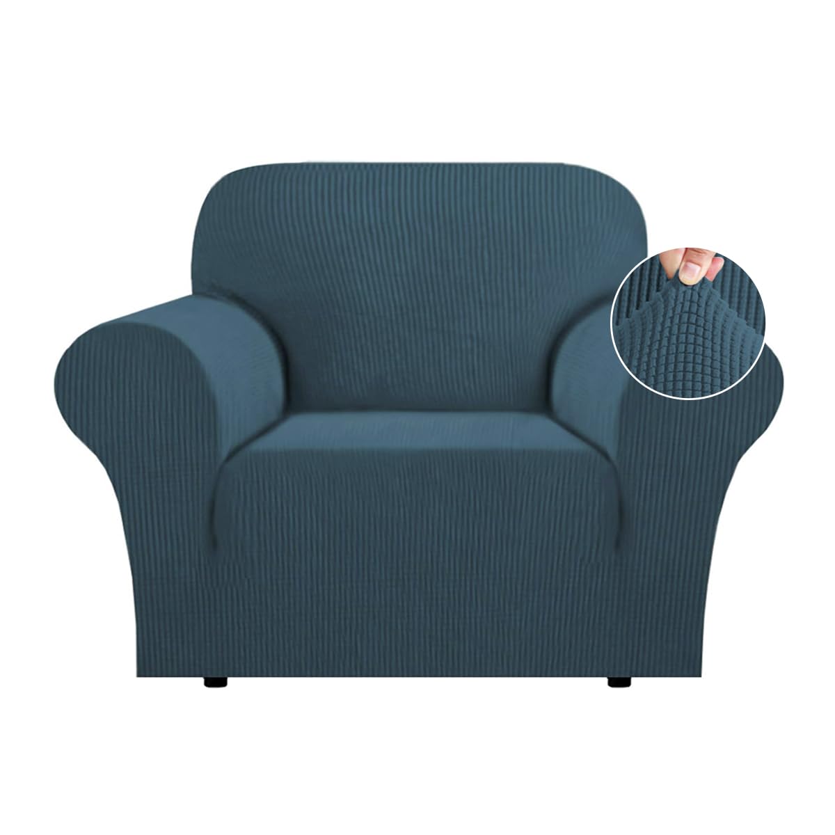 Flamingo P High Stretch One Piece Furniture Protector Sofa Cover for Durable Spandex Stretch Fabric Super Soft Slipcover, 2 Seater, Wine, Loveseat