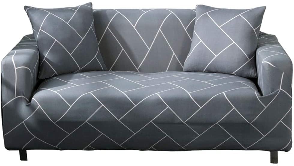 HOOBUY Printed Sofa Cover Stretch Couch Covers Patterned Loveseat Slipcovers for 2 Seater Cushion Couch Love Seat Set (BXMY, 2 Seater/Loveseat)