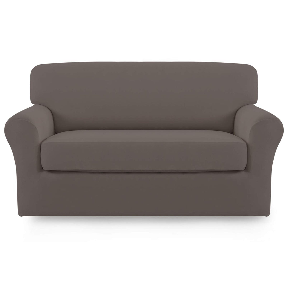 Easy-Going 2 Pieces Stretch Loveseat Couch Sofa Slipcover Washable