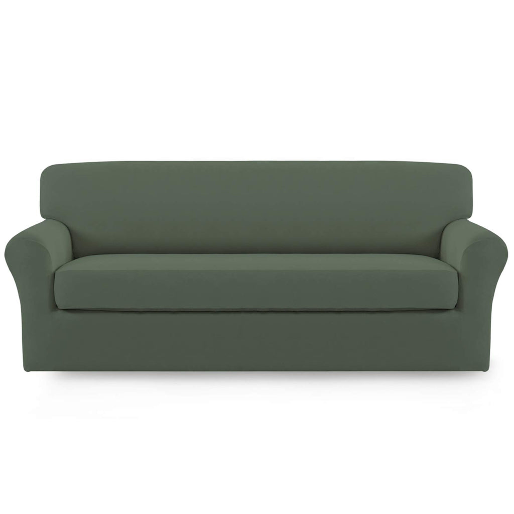 Easy-Going 2 Pieces Stretch Loveseat Couch Sofa Slipcover Washable