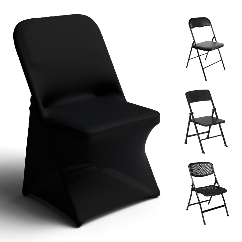 Trlyc White Spandex Chair Covers 100 Pcs for Wedding Party
