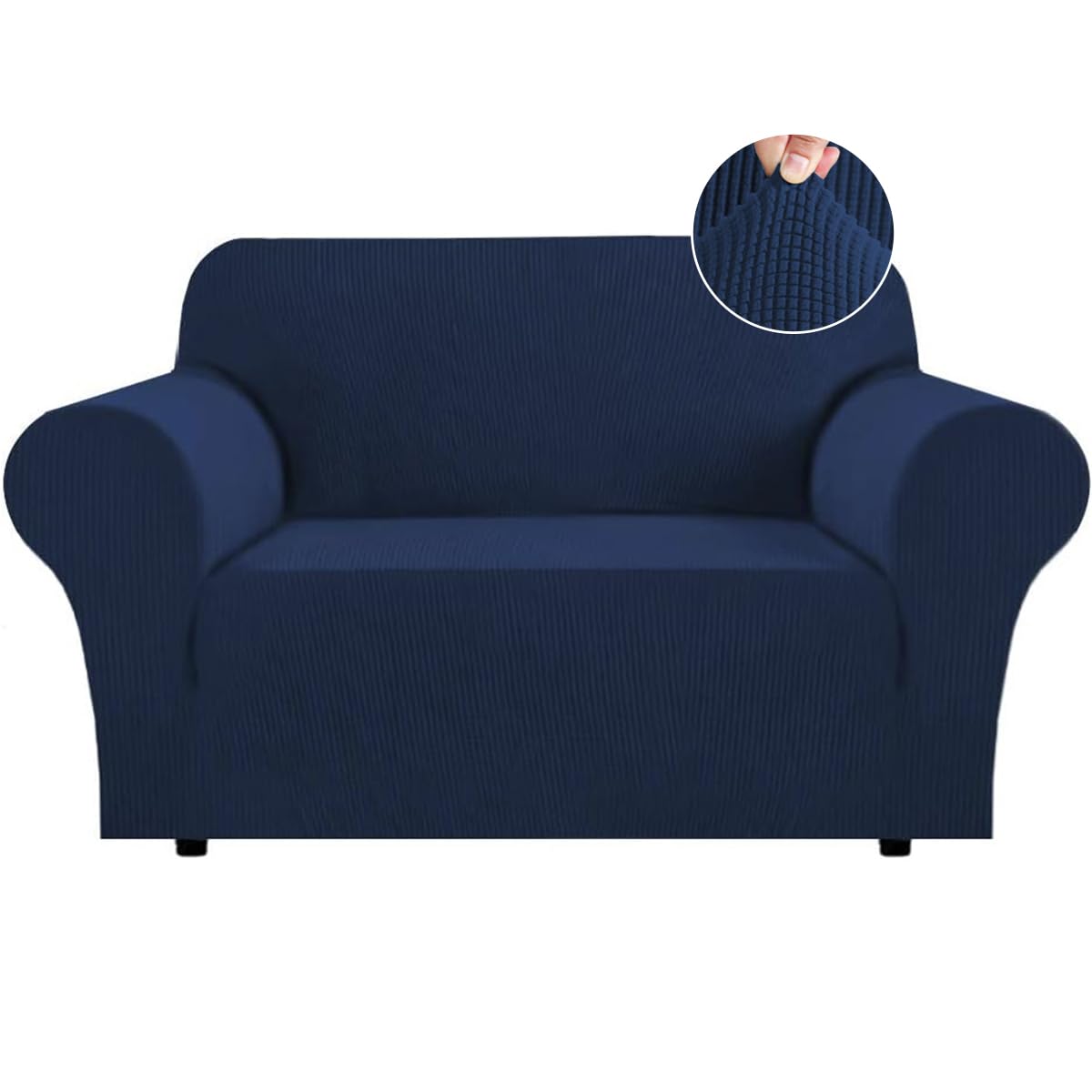 Flamingo P High Stretch One Piece Furniture Protector Sofa Cover for Durable Spandex Stretch Fabric Super Soft Slipcover, 2 Seater, Wine, Loveseat
