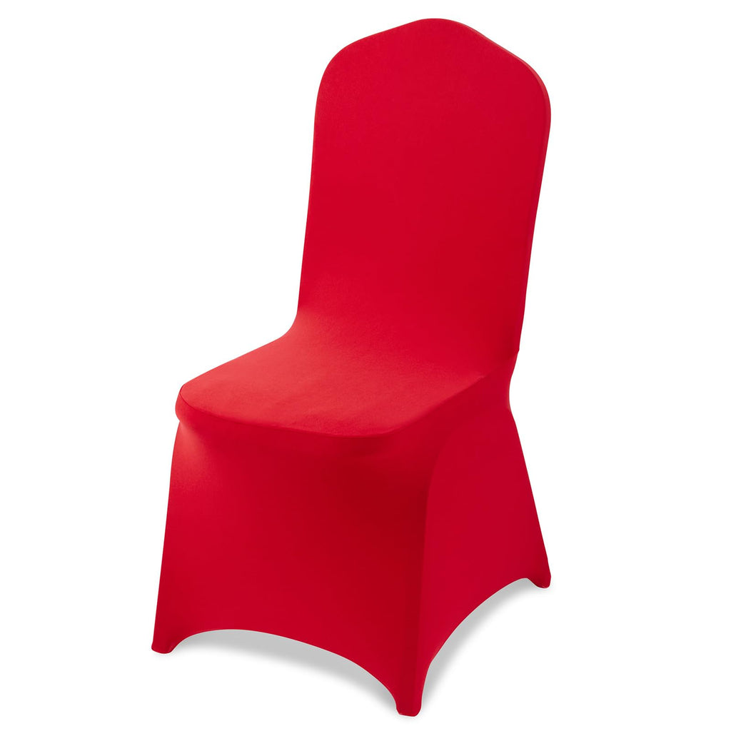 VEVOR 100 Pcs White Chair Covers Polyester Spandex Chair Cover Stretch Slipcovers for Wedding Party Dining Banquet Flat-Front Chair Covers