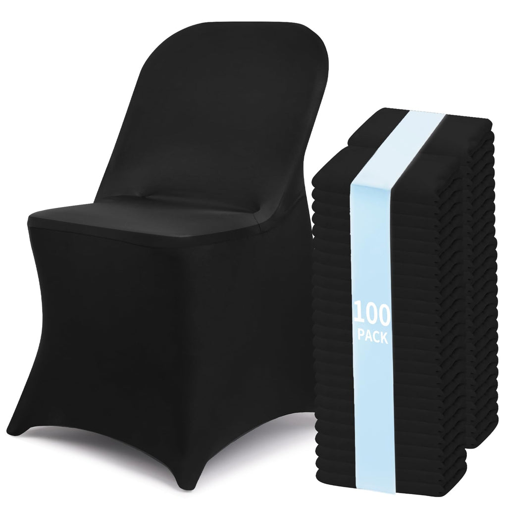 Fixwal 36 Pcs White Folding Chair Covers Spandex Stretch Slipcover