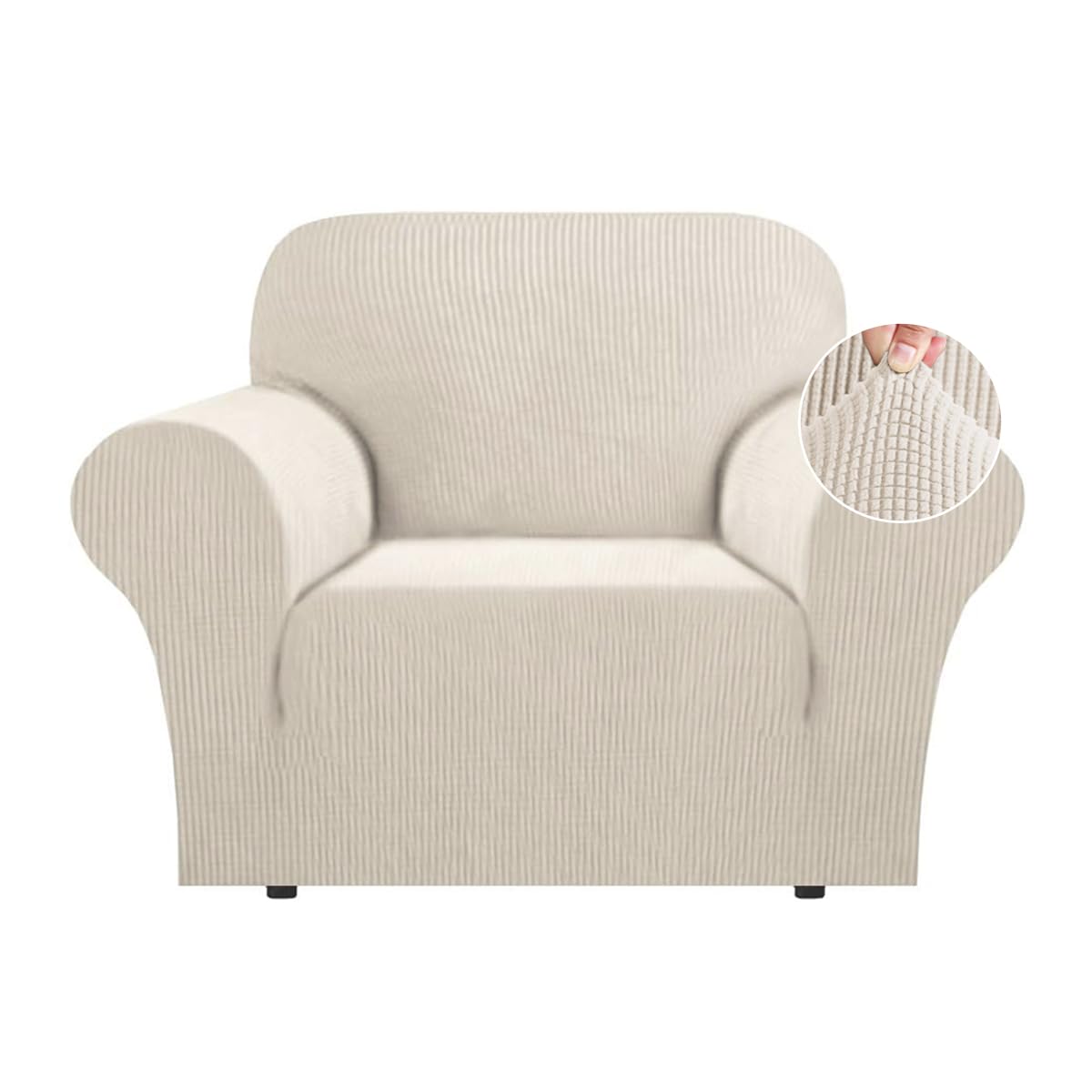 Flamingo P High Stretch One Piece Furniture Protector Sofa Cover for Durable Spandex Stretch Fabric Super Soft Slipcover, 2 Seater, Wine, Loveseat