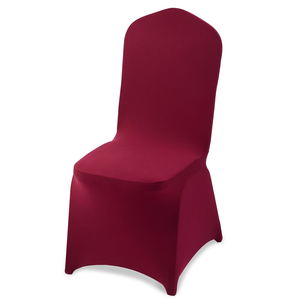 VEVOR 100 Pcs White Chair Covers Polyester Spandex Chair Cover Stretch Slipcovers for Wedding Party Dining Banquet Flat-Front Chair Covers