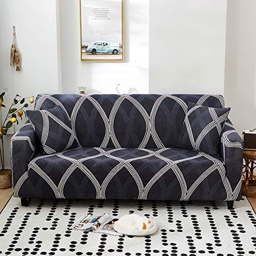 HOOBUY Printed Sofa Cover Stretch Couch Covers Patterned Loveseat Slipcovers for 2 Seater Cushion Couch Love Seat Set (BXMY, 2 Seater/Loveseat)