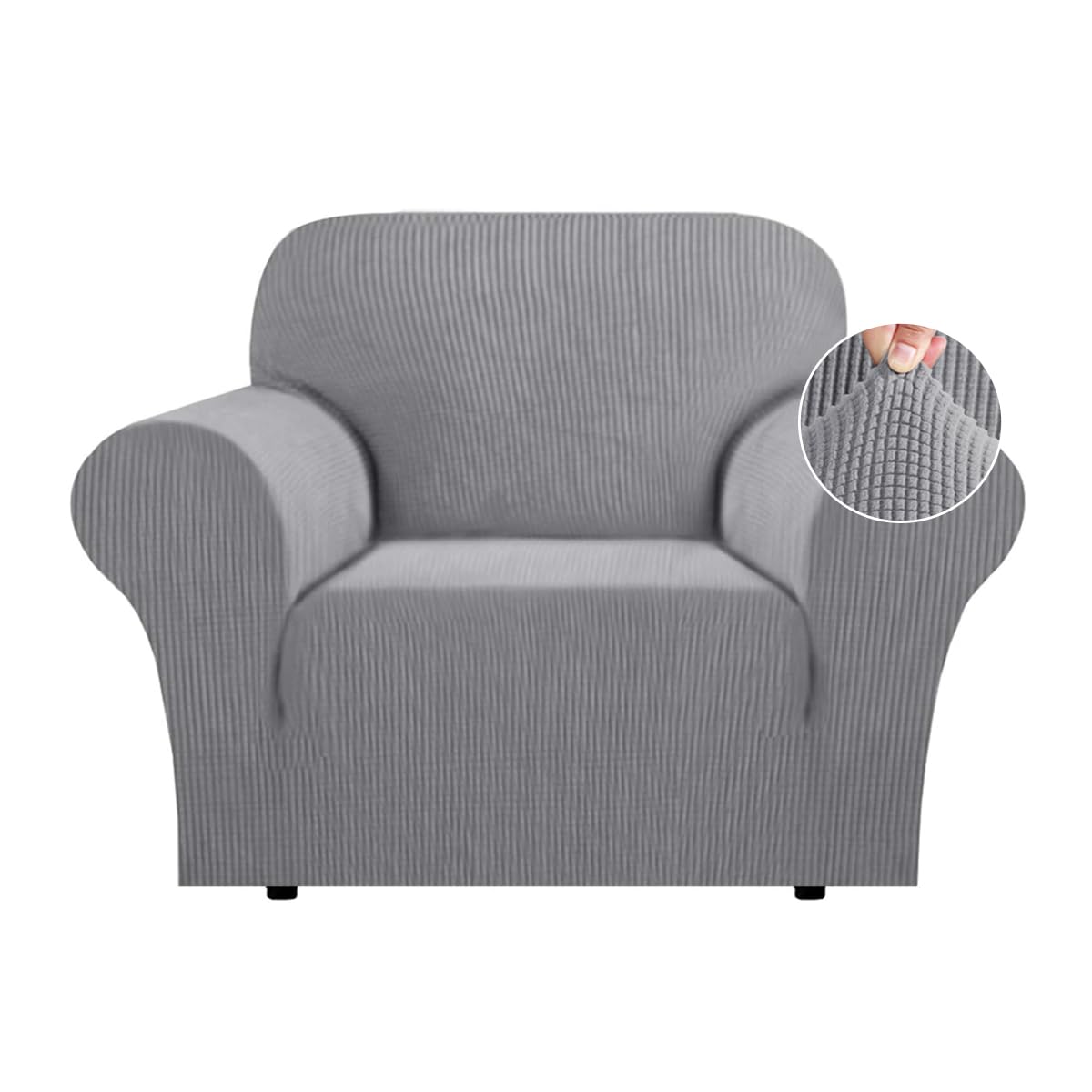 Flamingo P High Stretch One Piece Furniture Protector Sofa Cover for Durable Spandex Stretch Fabric Super Soft Slipcover, 2 Seater, Wine, Loveseat