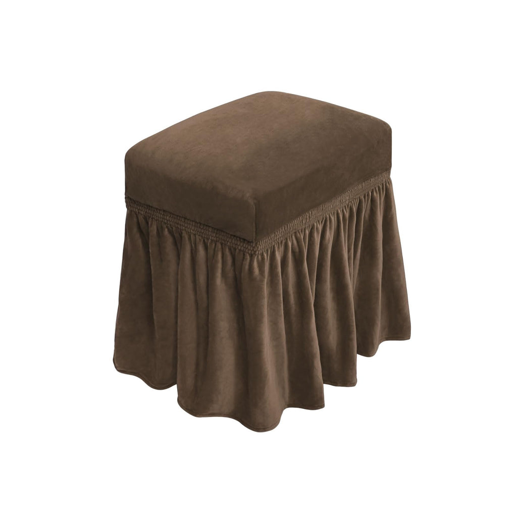 NICEEC Spandex Dining Bench Cushion Cover Bench Covers Stretch with Skirt